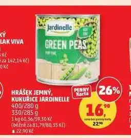 Penny Market Hrášek jemný, kukuřice Jardinelle nabídka
