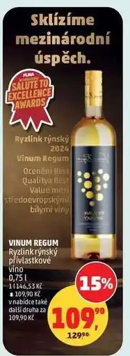 Penny Market VINUM REGUM Ryzlink rýnský přívlastkové víno nabídka