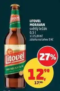Penny Market LITOVEL MORAVAN světlý ležák nabídka