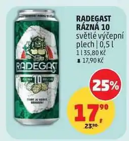 Penny Market RADEGAST RÁZNÁ 10 světlé výčepní plech | 0,5 l nabídka