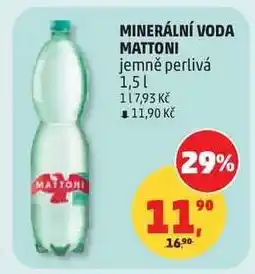 Penny Market MINERÁLNÍ VODA MATTONI nabídka