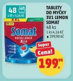 Penny Market Tablety do myčky 3v1 Lemon Somat nabídka