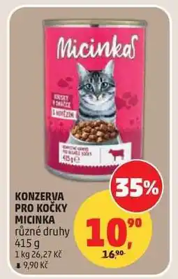 Penny Market KONZERVA PRO KOČKY MICINKA nabídka