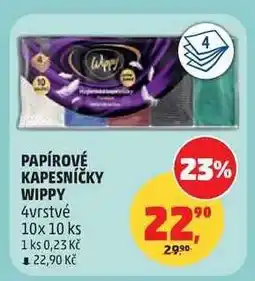 Penny Market PAPÍROVÉ KAPESNÍČKY WIPPY nabídka