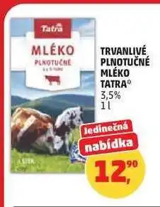 Penny Market Trvanlivé plnotučné mléko Tatra nabídka