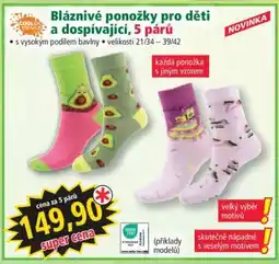 Norma Bláznivé ponožky pro děti a dospívající, 5 párů nabídka