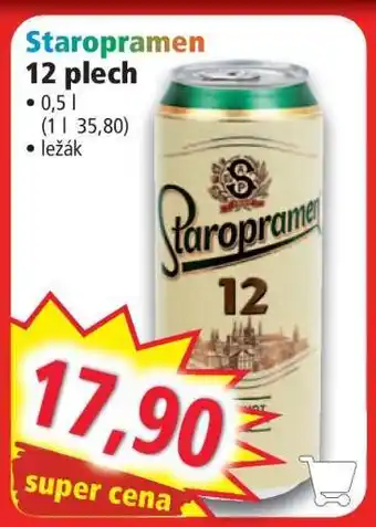 Norma Staropramen 12 plech nabídka