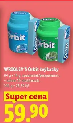 Lidl WRIGLEY'S Orbit žvýkačky, 64 g + 14 g nabídka