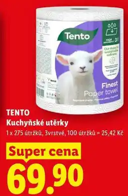 Lidl TENTO Kuchyňské utěrky, 1 x 275 útržků nabídka