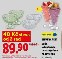 Lidl SILVERCREST Sada skleněných pohárů/misek na zmrzlinu, různé druhy nabídka