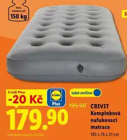 Lidl CRIVIT Kempinková nafukovací matrace, 183 x 76 x 21 cm 3 nabídka