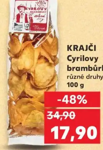 Kaufland KRAJČI Cyrilovy brambůrky nabídka