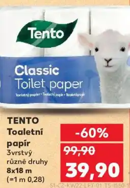 Kaufland TENTO Toaletní papír nabídka