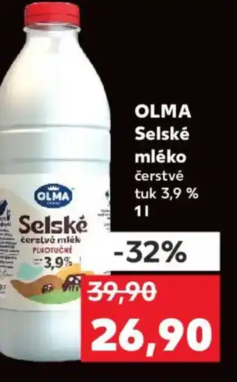 Kaufland OLMA Selské mléko nabídka