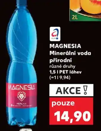 Kaufland MAGNESIA Minerální voda přírodní nabídka