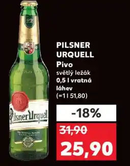 Kaufland PILSNER URQUELL Pivo nabídka
