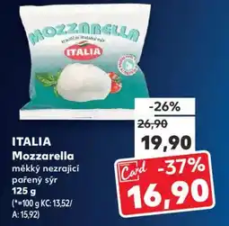 Kaufland ITALIA Mozzarella nabídka