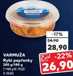 Kaufland VARMUŽA Rybí pepřenky nabídka