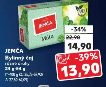 Kaufland JEMČA Bylinný čaj nabídka