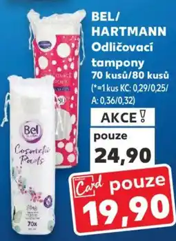 Kaufland BEL/ HARTMANN Odličovací tampony nabídka