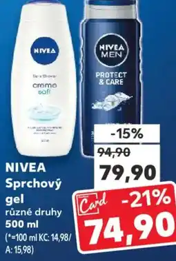 Kaufland NIVEA Sprchový gel nabídka
