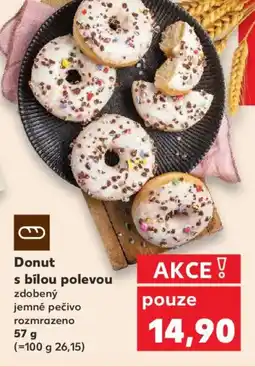 Kaufland Donut s bílou polevou nabídka