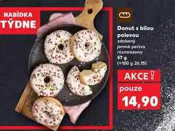 Kaufland Donut s bílou polevou nabídka