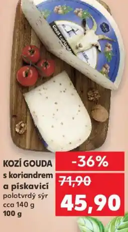Kaufland KOZÍ GOUDA s koriandrem a pískavici nabídka