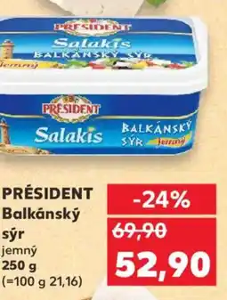 Kaufland PRÉSIDENT Balkánský sýr nabídka