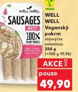 Kaufland WELL WELL WHITE Veganský pokrm nabídka