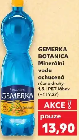 Kaufland GEMERKA BOTANICA Minerální voda ochucená nabídka