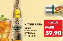 Kaufland NATUR FARM Sirup nabídka