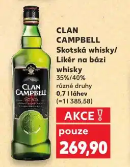 Kaufland CLAN CAMPBELL Skotská whisky/ Likér na bázi whisky 35%/40% nabídka