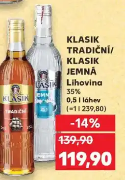 Kaufland KLASIK TRADIČNÍ/ KLASIK JEMNÁ Lihovina 35% nabídka