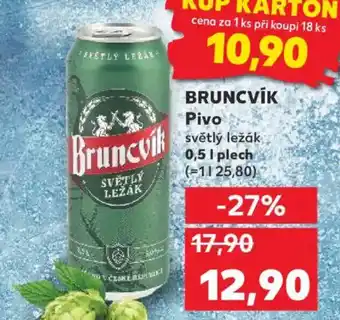 Kaufland BRUNCVÍK Pivo nabídka