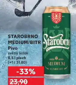 Kaufland STAROBRNO MEDIUM/BITR Pivo nabídka