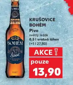 Kaufland KRUŠOVICE BOHÉM Pivo nabídka