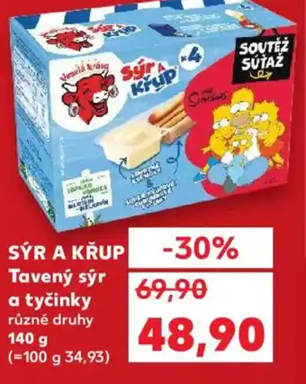 Kaufland SÝR A KRUP Tavený sýr a tyčinky nabídka