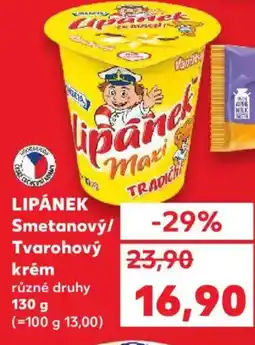 Kaufland LIPÁNEK Smetanový/ Tvarohový krém nabídka