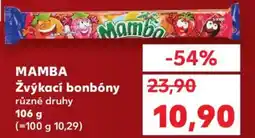 Kaufland MAMBA Žvýkací bonbóny nabídka