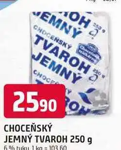 Trefa CHOCEŇSKÝ JEMNÝ TVAROH 250 g 6% tuku nabídka