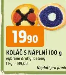 Trefa KOLÁČ S NÁPLNÍ nabídka