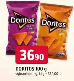 Trefa DORITOS 100 g vybrané druhy nabídka