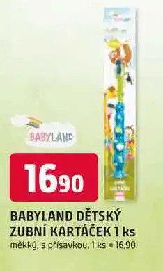 Trefa BABYLAND DĚTSKÝ ZUBNÍ KARTÁČEK 1 ks měkký, s přísavkou nabídka