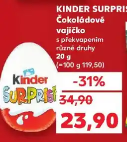 Kaufland KINDER Surprise Čokoládové vajíčko nabídka