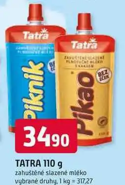 Trefa TATRA 110 g zahuštěné slazené mléko vybrané druhy nabídka