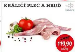 RABBIT řeznictví KRÁLIČÍ PLEC A HRUĎ Chlazené nabídka
