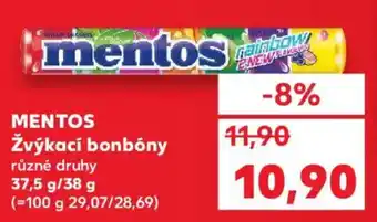 Kaufland MENTOS Žvýkací bonbóny nabídka