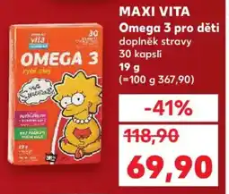 Kaufland MAXI VITA Omega 3 pro děti nabídka