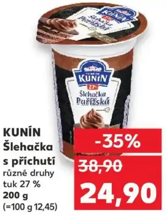 Kaufland KUNIN Šlehačka s příchutí nabídka